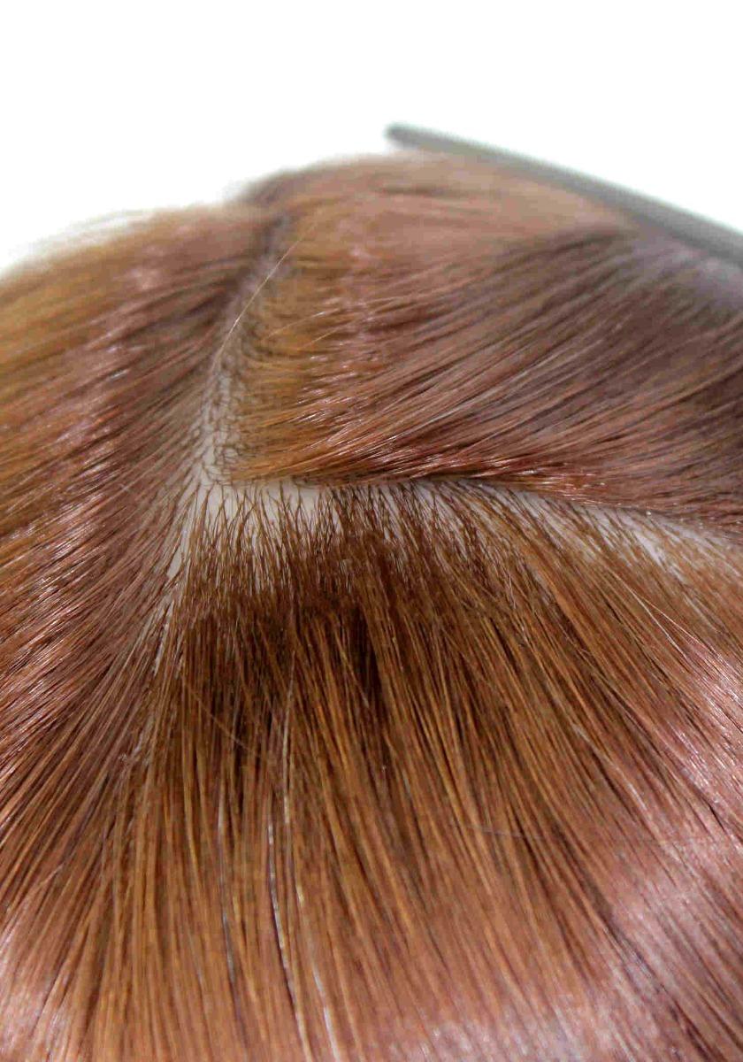 JQ1516: Realistic Thin Skin Flat Injected Human Hair Thin Skin Hair System