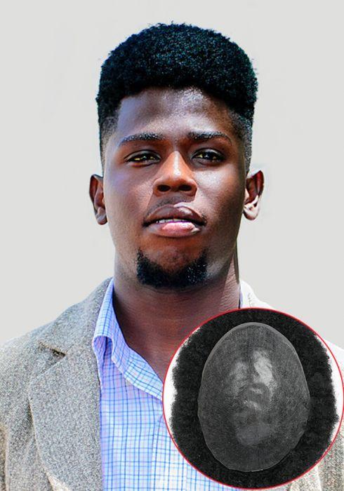 Endura Afro | Sistema di capelli per uomo afroamericano con pelle con base di garza iniettata