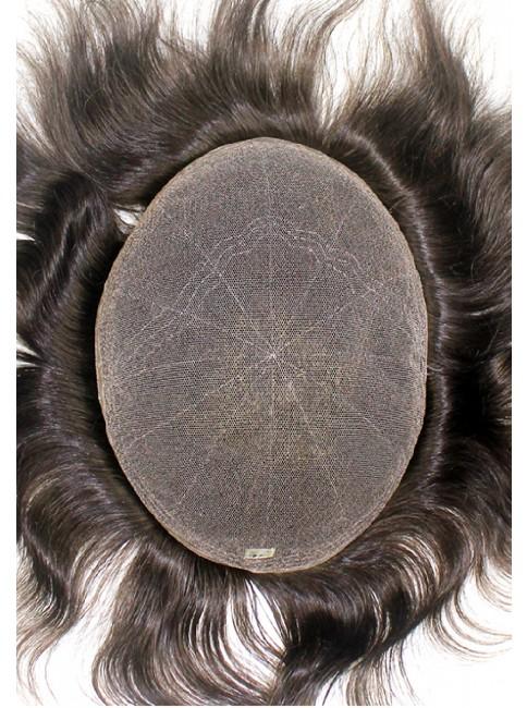 Full lace base with reinforced stitching lines stock hairpiece