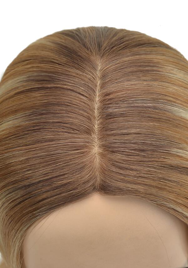 Parrucca Donna area superiore in Seta Capelli Remy Mongoli