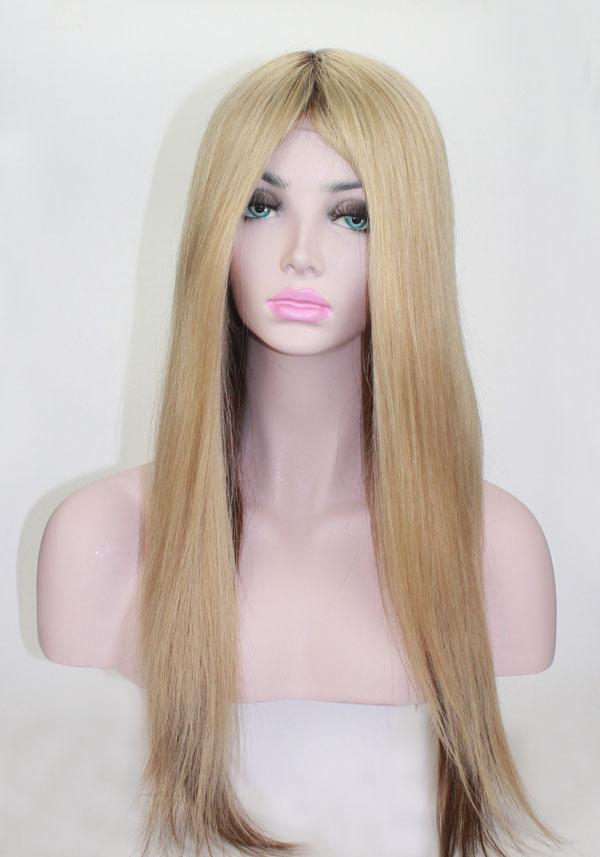 YJ2999: Gorgeous Lace with Silk Top Human Hair Wig for Women