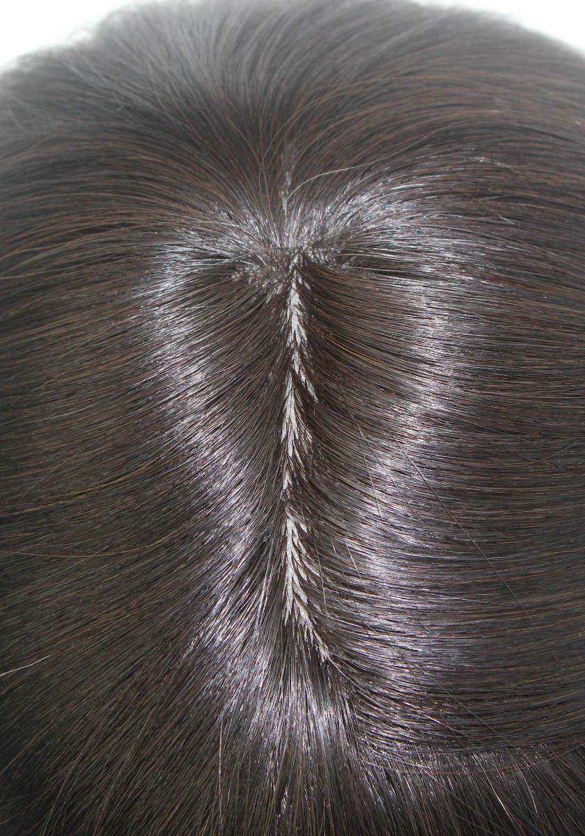 YJ714: Silk Top with Thin Skin Perimeter and Lace Front Hair Replacement