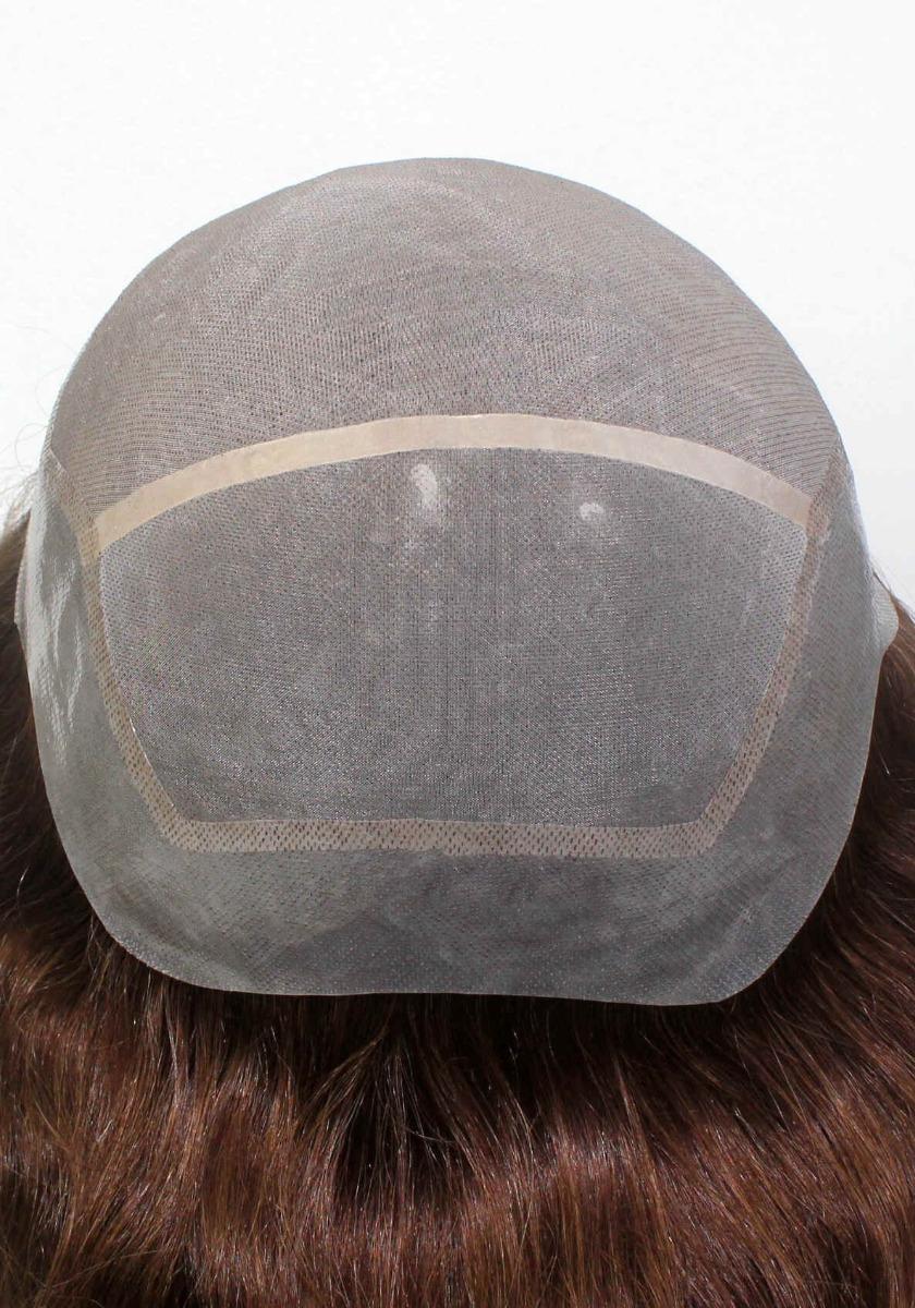 YJ750: Fine Mono with Thin Skin Around Indian Human Hair Replacement