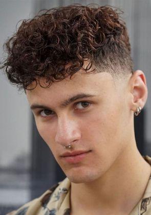 Capelli ricci 15mm| Superskin Protesi Capelli Ricci Uomo in Pelle da 0.08mm con Capelli ricci 15mm