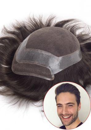Personalizza Neo| Protesi per Capelli in Lace Francese Personalizzato dal Perimetro in Pelle Sottile e Parte Anteriore in Lace