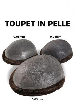 Toupet Pelle| Toupet Uomo in Pelle da 0.03mm/0.06mm/0.08mm