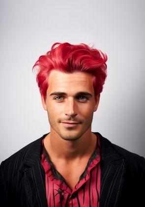Justin|Toupet Stile Halloween da uomo rosso mela candita