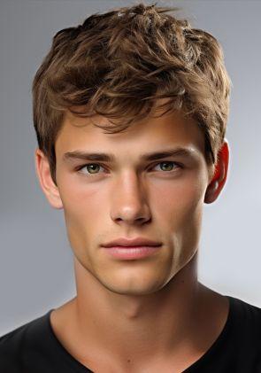 Stile LD0078 | Toupet da Uomo Pretagliato con Acconciatura Disordinata