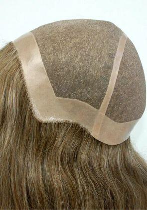 YJ546: Protesi per Capelli da Donna/Uomo Intera Calotta in Fine Mono e Perimetro in PU