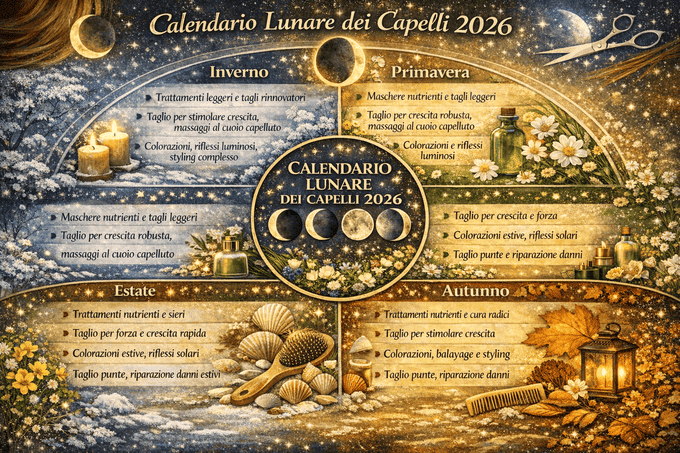 cura dei capelli secondo il calendario lunare