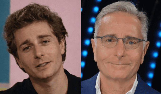 Paolo Bonolis prima e dopo nel corso degli anni, confronto della capigliatura