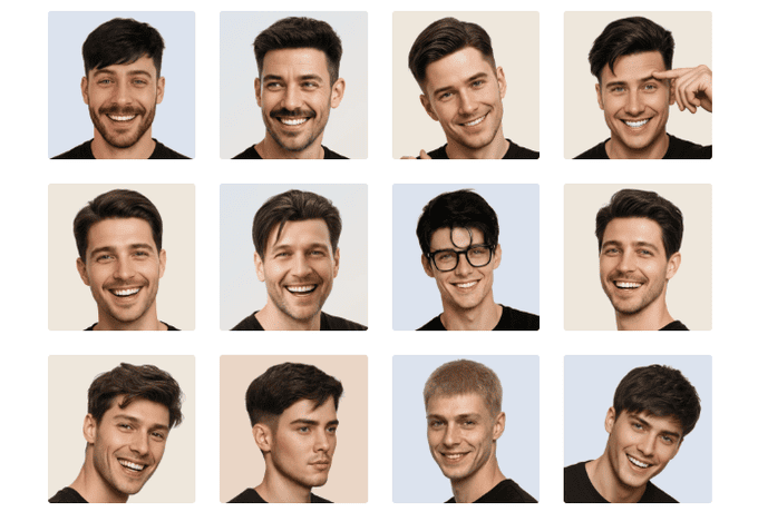 Diverse acconciature corte a confronto per protesi capelli da uomo