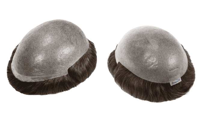 Base in pelle di una protesi di capelli resistente