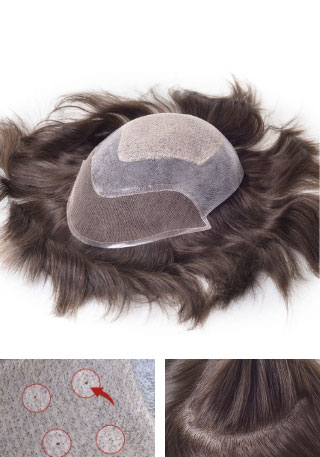 Pelle sottile iniettata attaccata con lace francese e lace diamante
