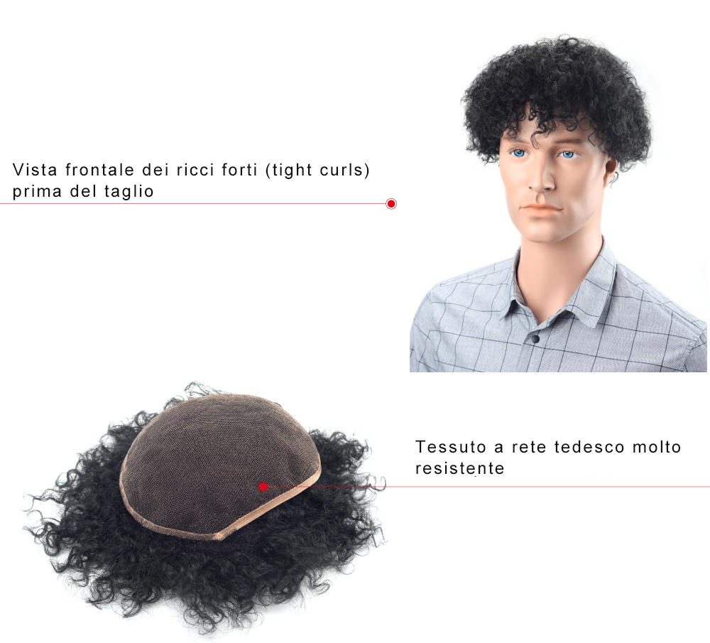S6 protesi capelli tessuto a rete tedesco S6 protesi capelli tessuto a rete tedesco