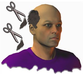 taking hair sample